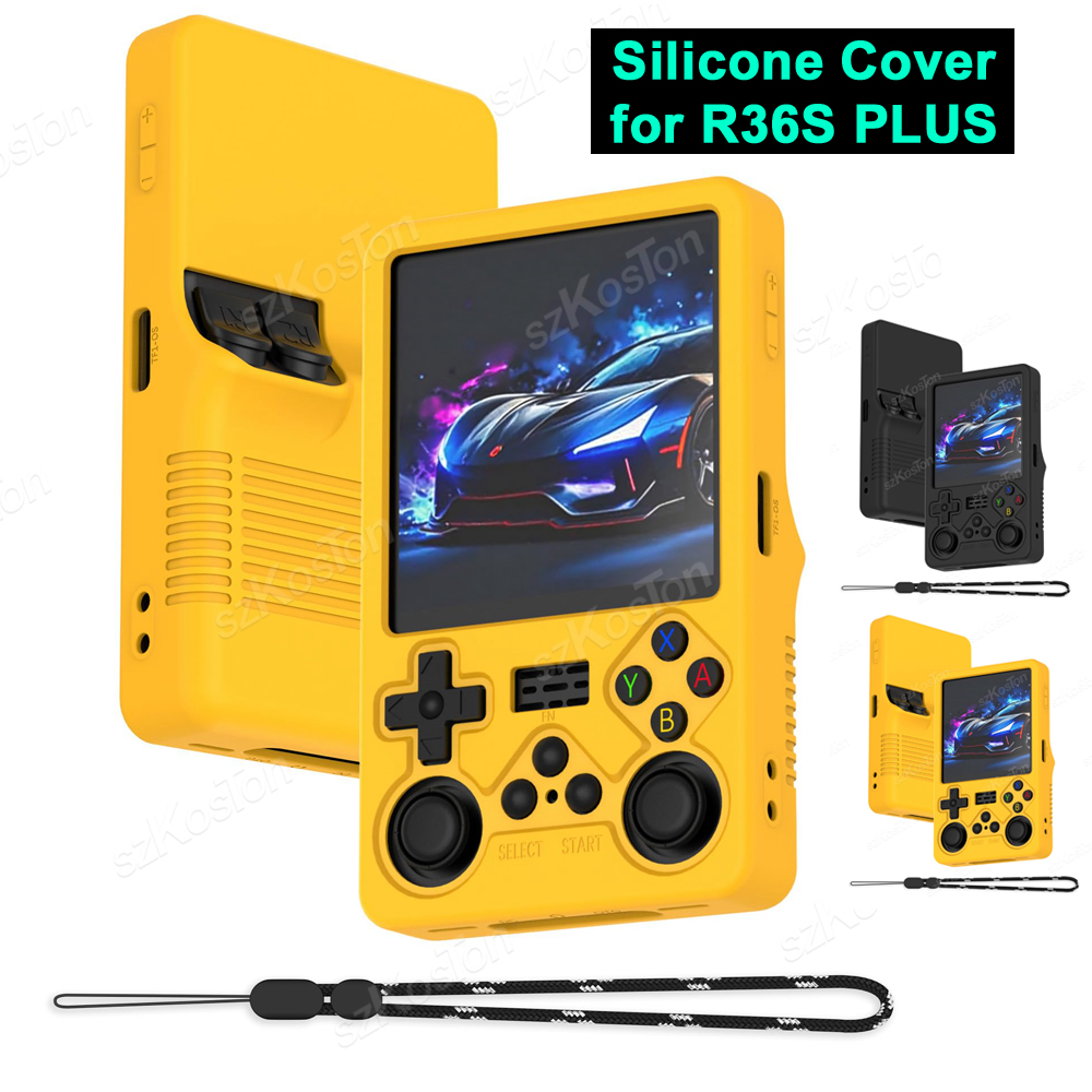 Gaming Console Latest - ฝาครอบป้องกันซิลิโคนสำหรับ R36S PLUS เกมคอนโซลป้องกันการล่มสลายป้องกันฝุ่นเคสแบบนิ่มสำหรับ R36S พลัสอุปกรณ์เสริมสำหรับเล่นเกม